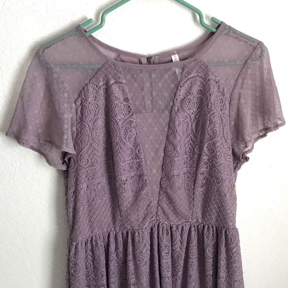 Knee length lace dress